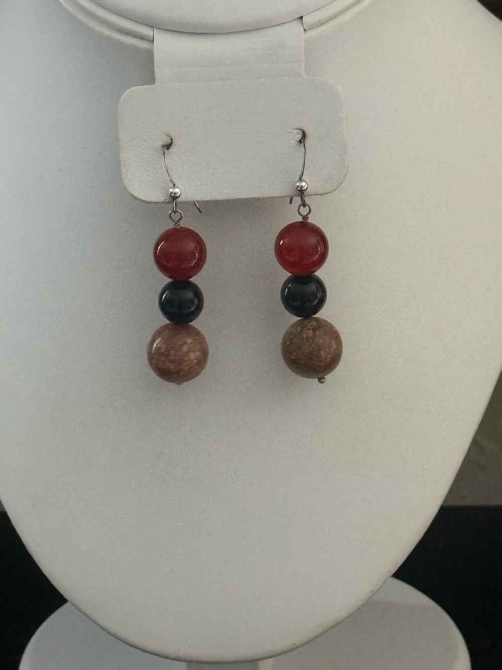 Desert Rose Trading company  multi color agate Drop Earrings